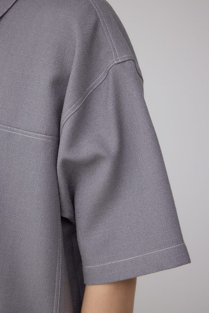 アウトステッチブッチャーシャツ GRY L