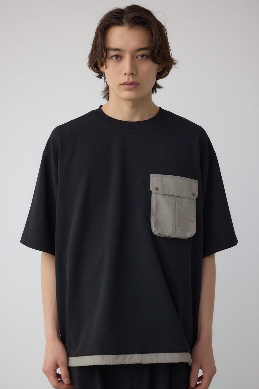 カラースキームドロストTシャツ BLK L