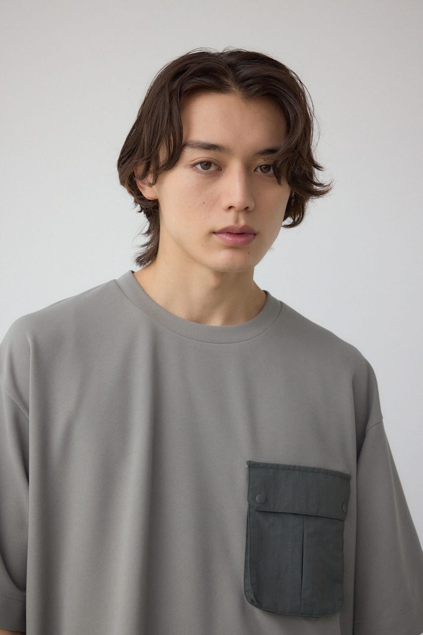 カラースキームドロストTシャツ L/GRY L