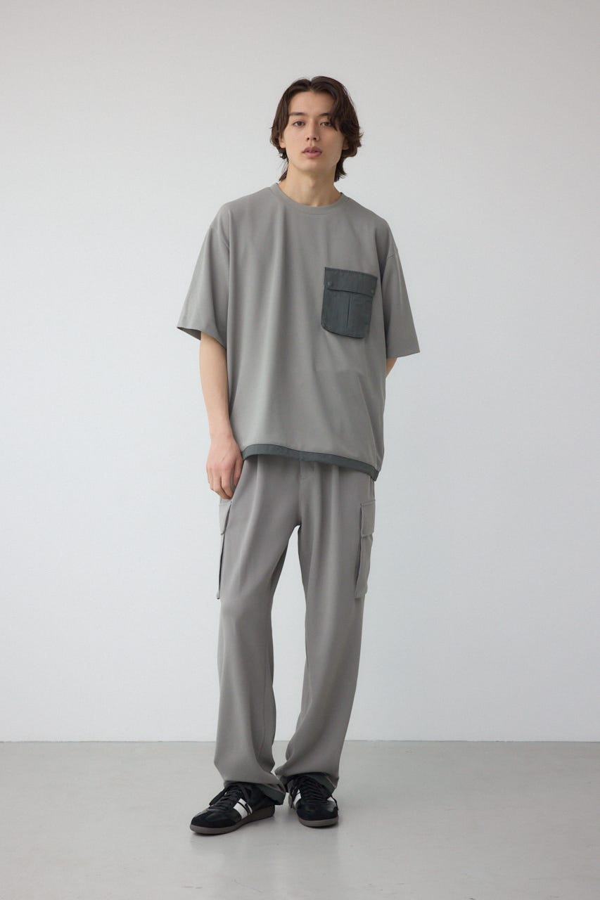 カラースキームドロストTシャツ L/GRY L