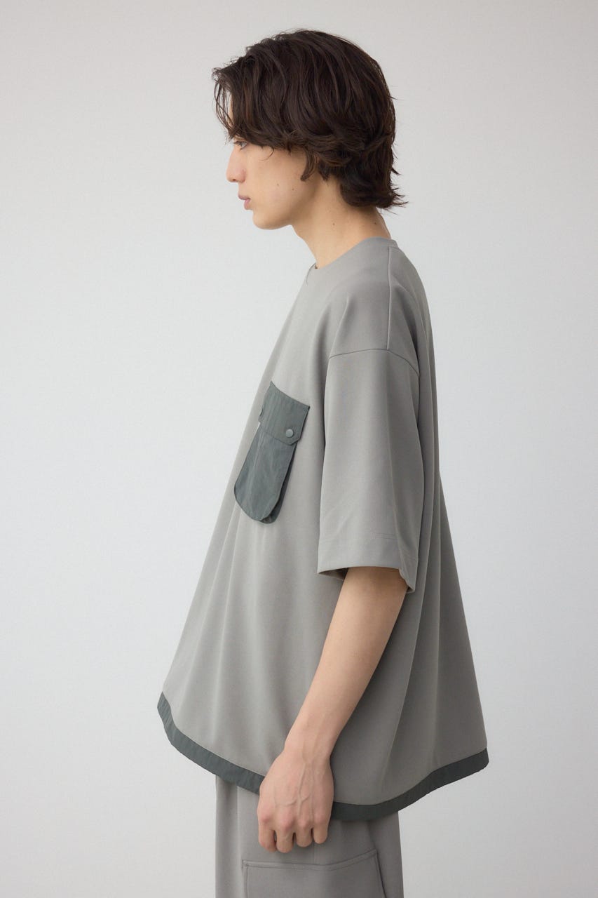 カラースキームドロストTシャツ L/GRY L