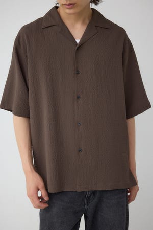 シアサッカーオーバーシャツ