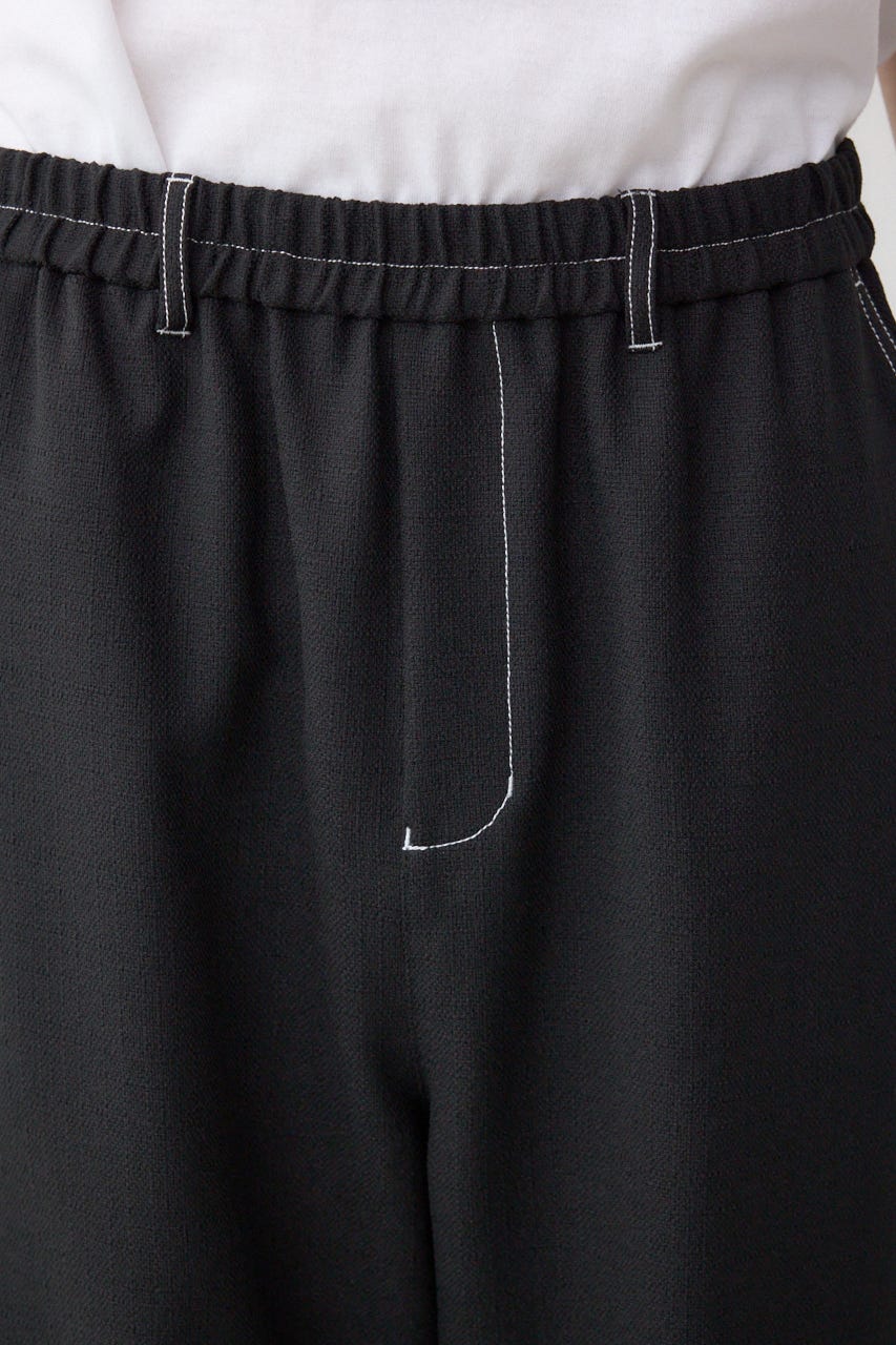 アウトステッチブッチャーワイドパンツ BLK L
