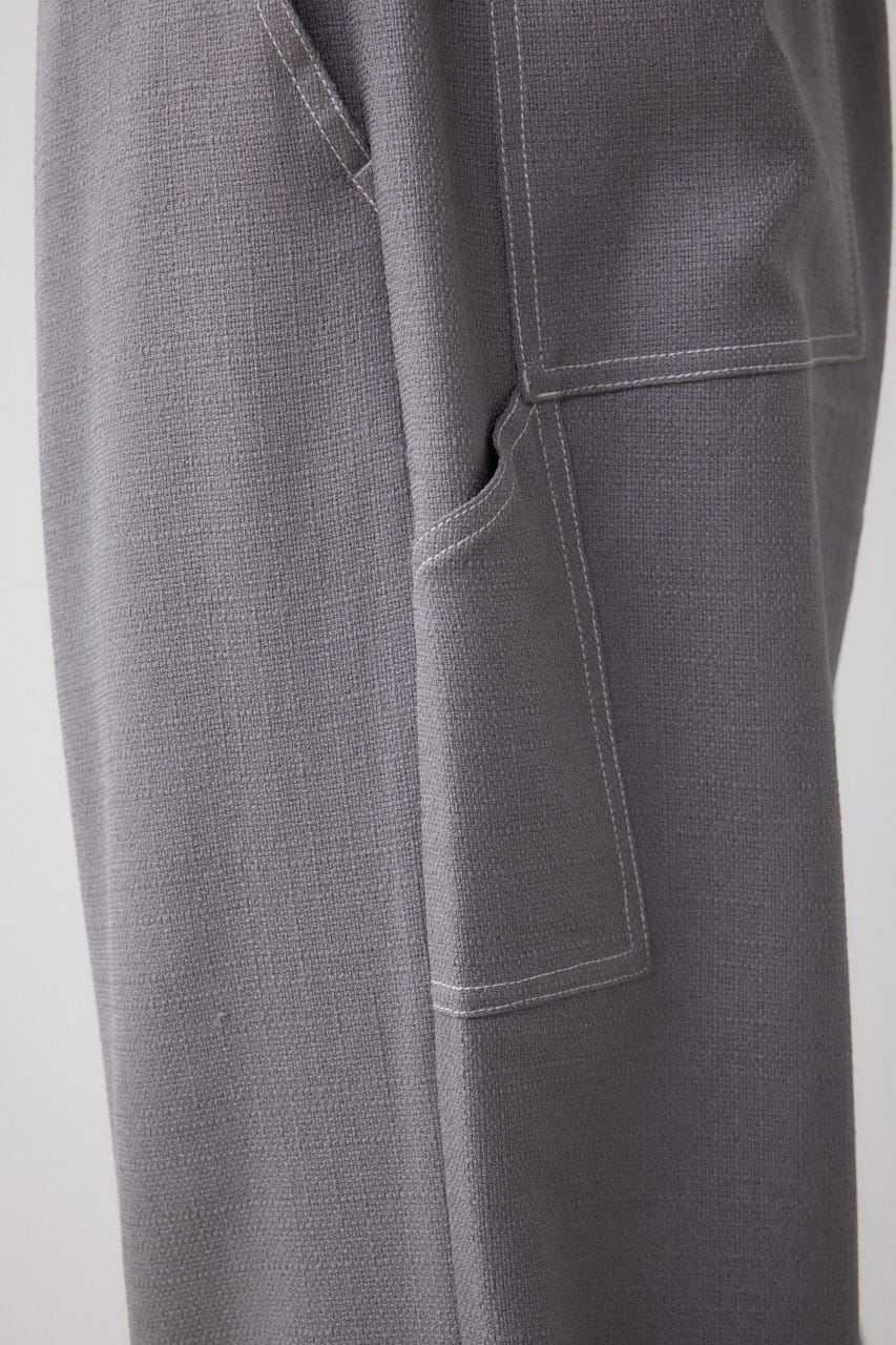 アウトステッチブッチャーワイドパンツ GRY M