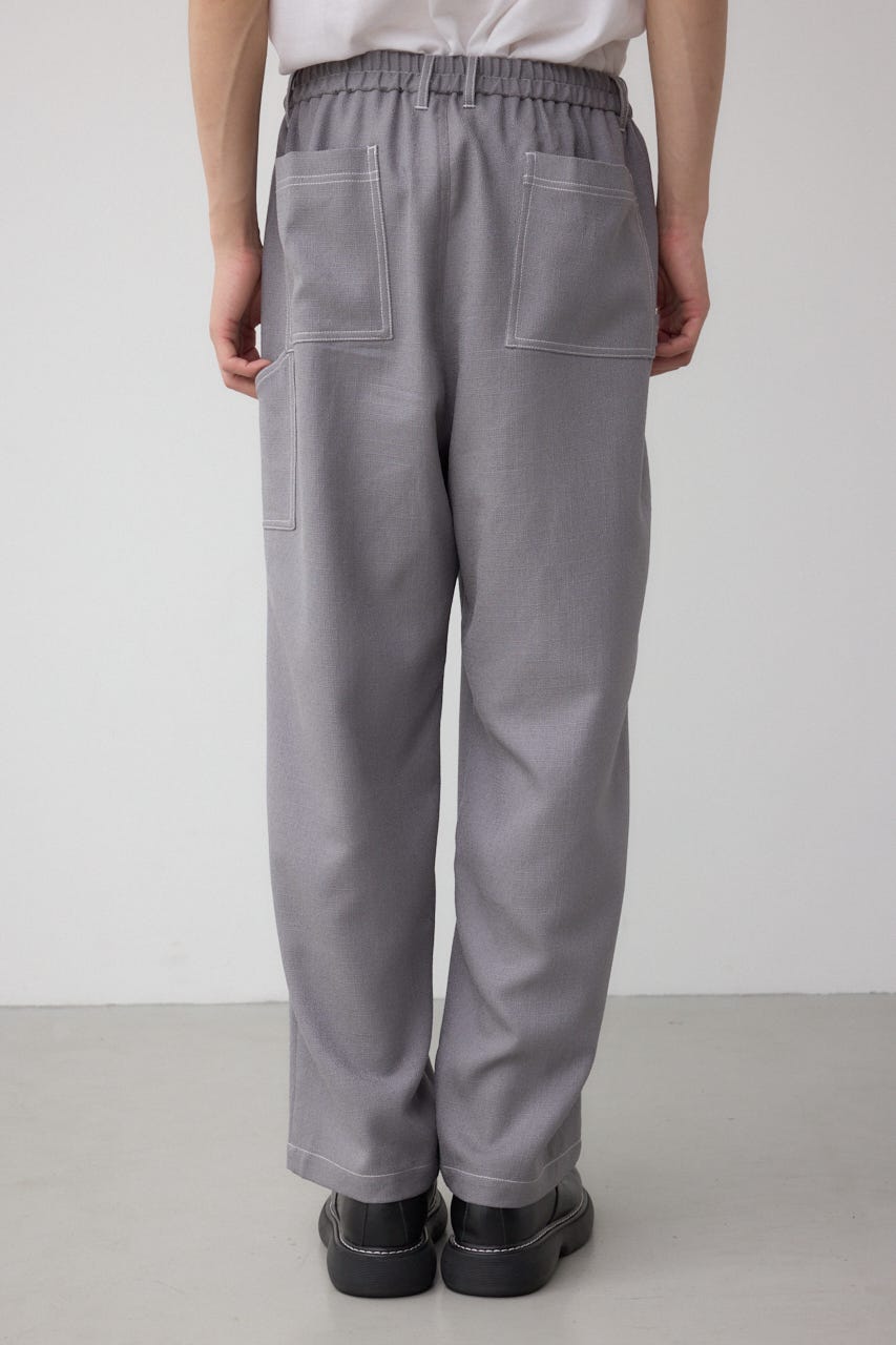 アウトステッチブッチャーワイドパンツ GRY M
