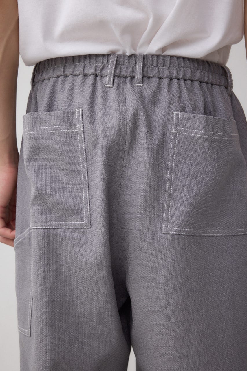 アウトステッチブッチャーワイドパンツ GRY M