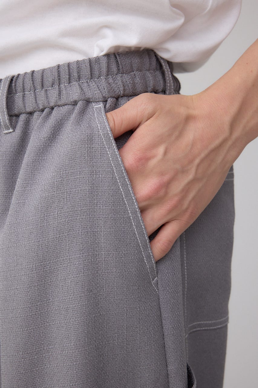 アウトステッチブッチャーワイドパンツ GRY M