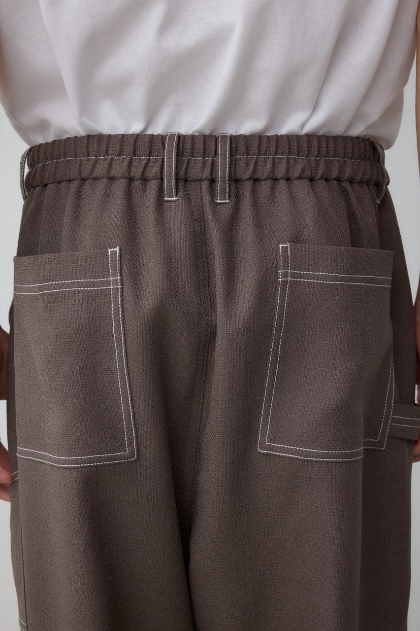 アウトステッチブッチャーワイドパンツ L/BRN L
