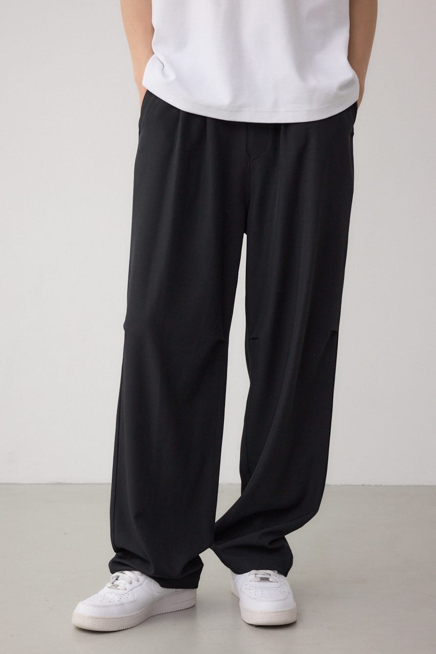 リラックスニータックワイドパンツ BLK M