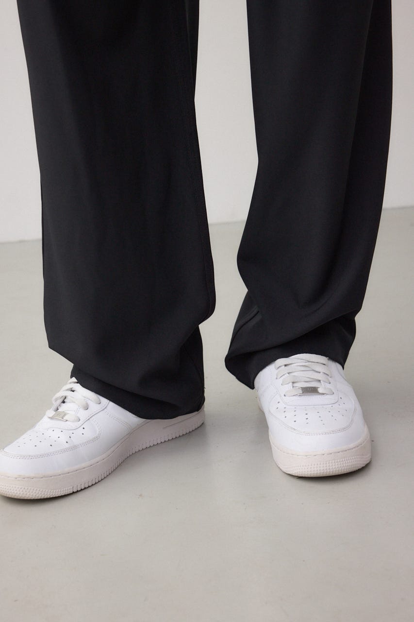 リラックスニータックワイドパンツ BLK M