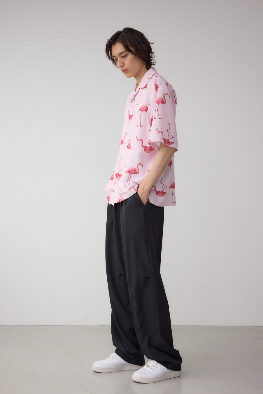 リラックスニータックワイドパンツ BLK M
