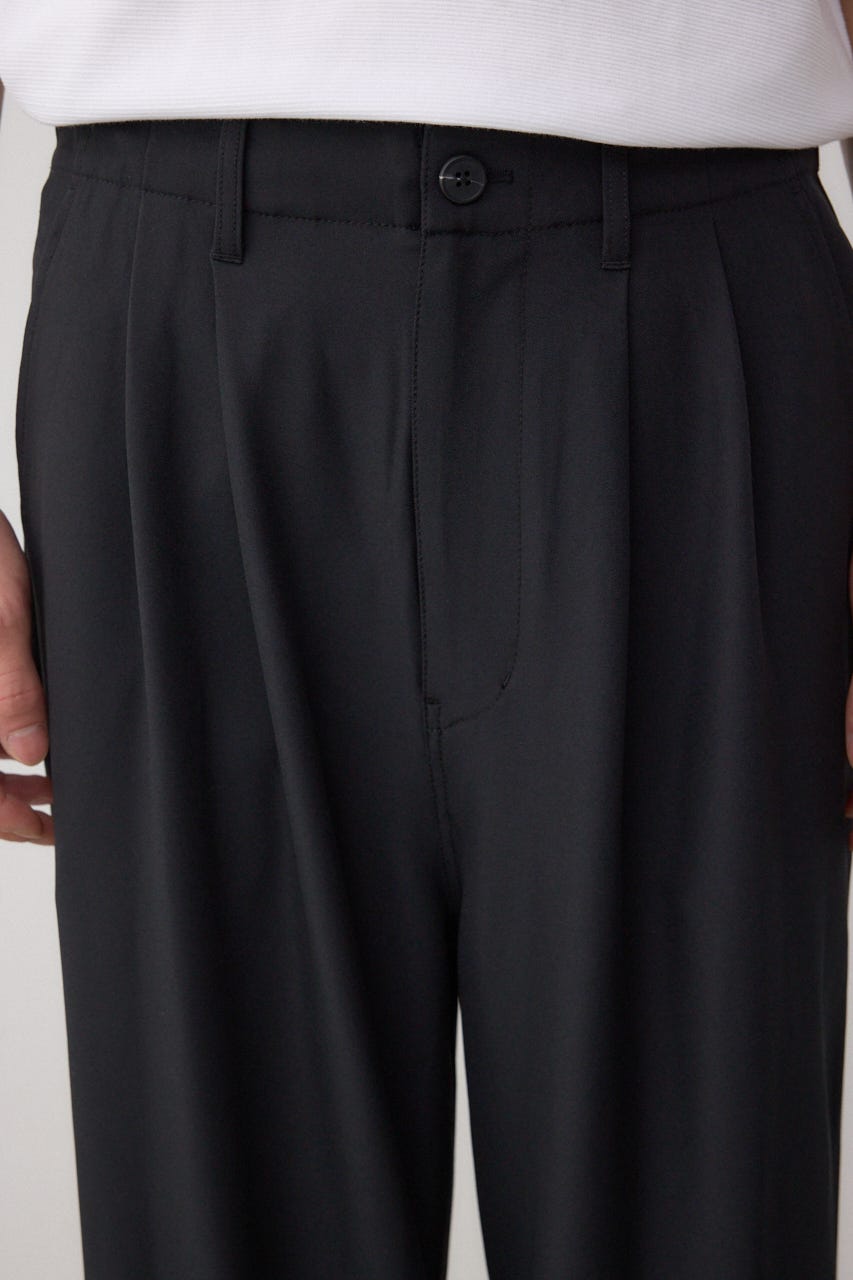 リラックスニータックワイドパンツ BLK M