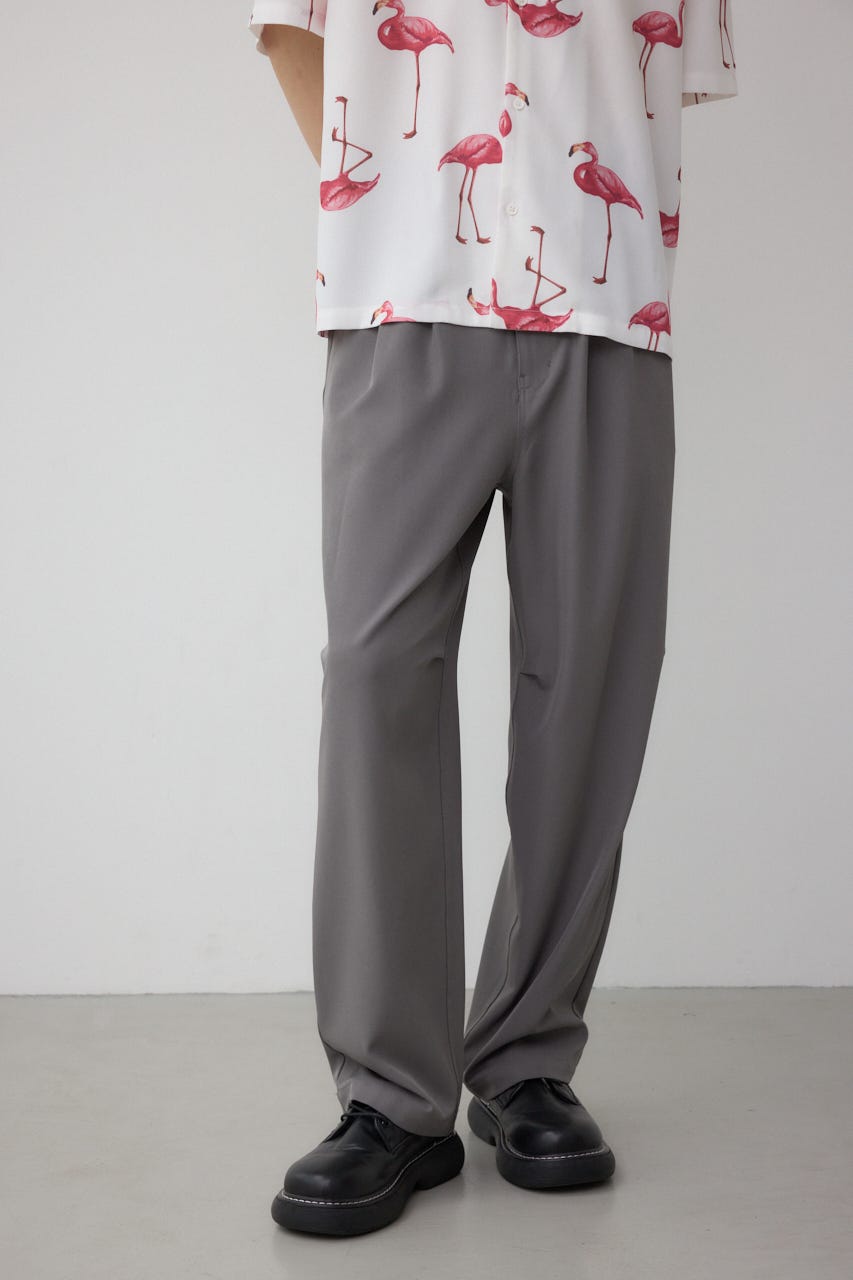 リラックスニータックワイドパンツ GRY L
