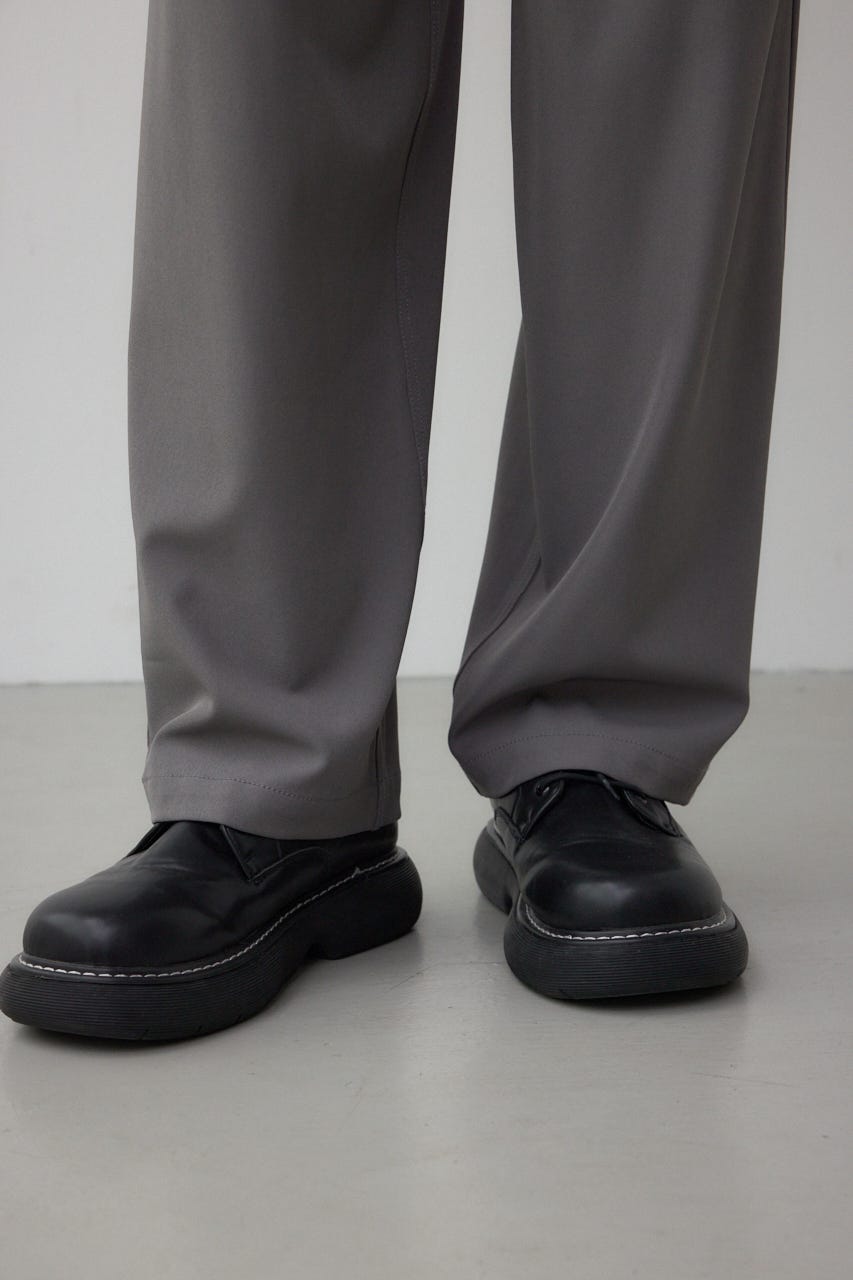 リラックスニータックワイドパンツ GRY L