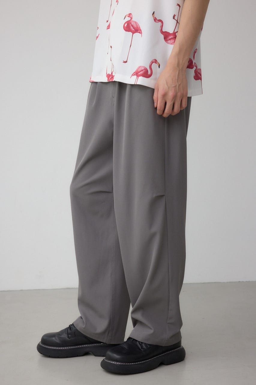 リラックスニータックワイドパンツ GRY L