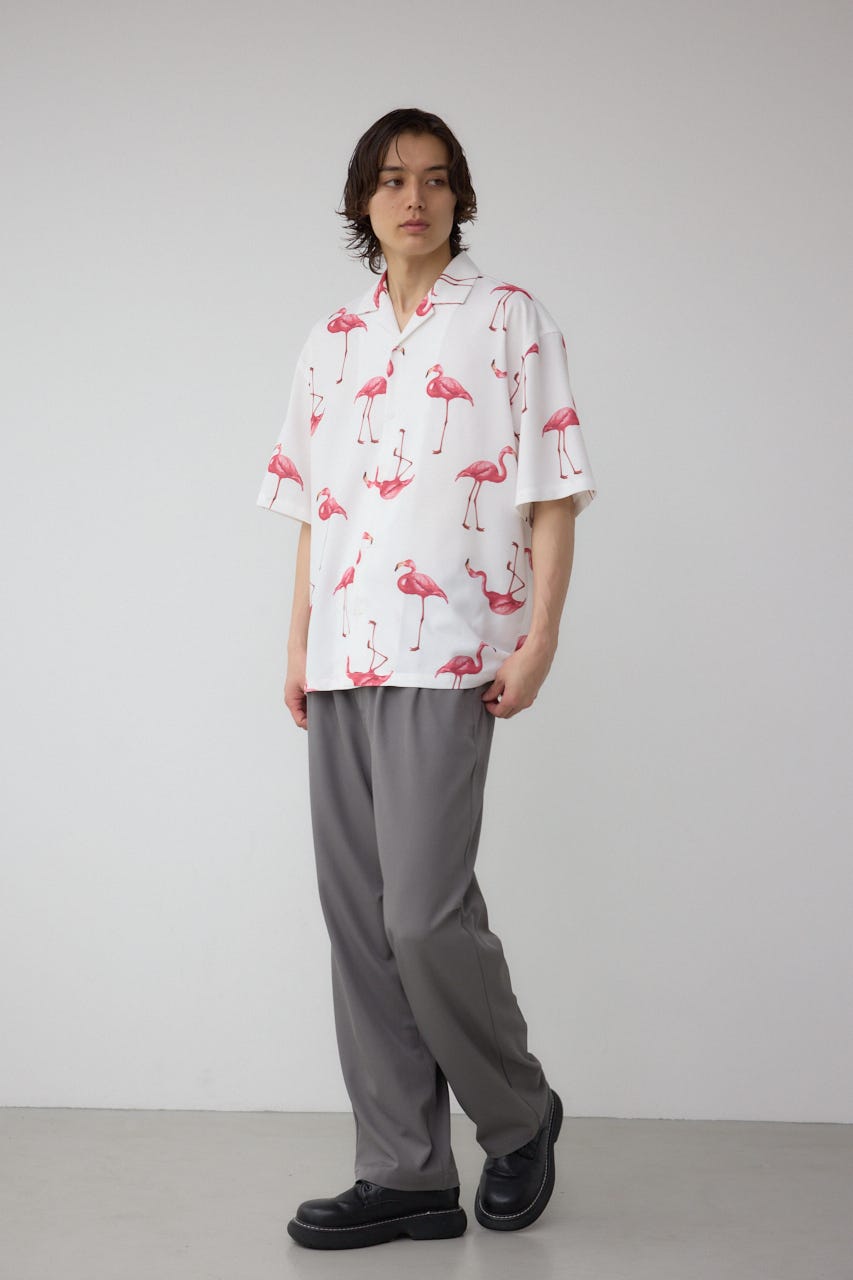 リラックスニータックワイドパンツ GRY L