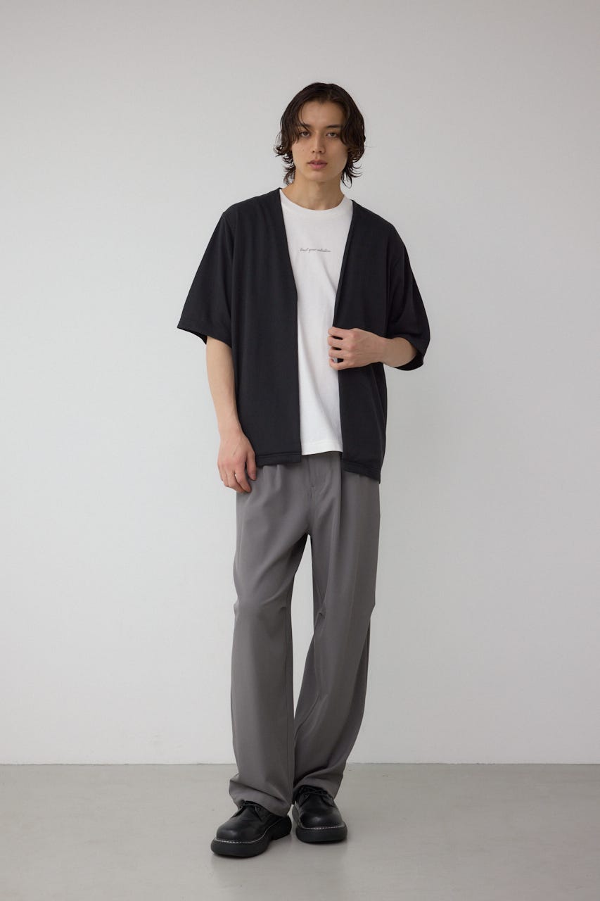 リラックスニータックワイドパンツ GRY L