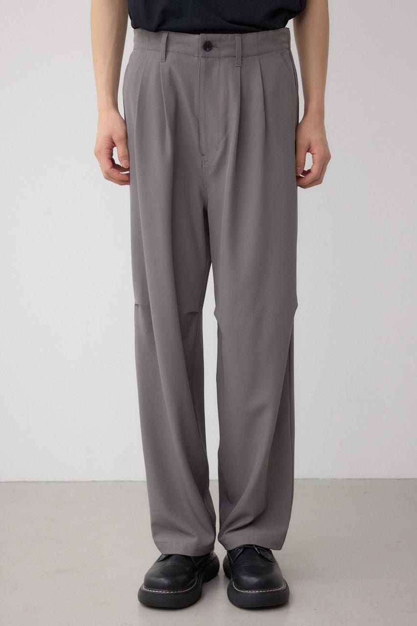 リラックスニータックワイドパンツ GRY L