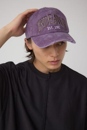 ピグメントダメージ3D刺繍キャップ