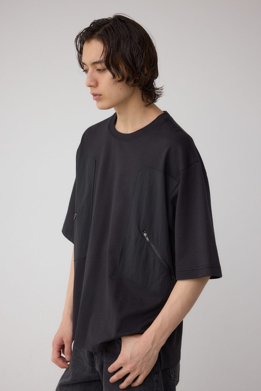 ダブルポケットプルオーバー BLK L