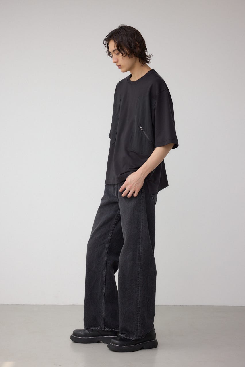 ダブルポケットプルオーバー BLK L