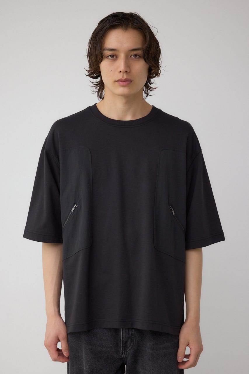 ダブルポケットプルオーバー BLK L