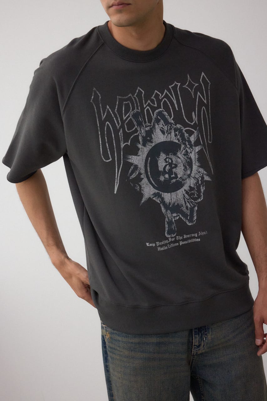 カットオフスウェットTEE L/BLK L