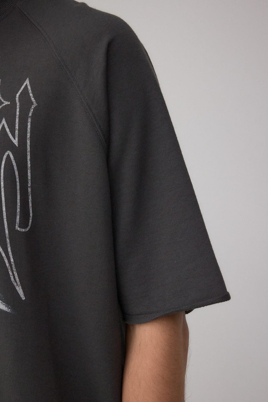 カットオフスウェットTEE L/BLK L