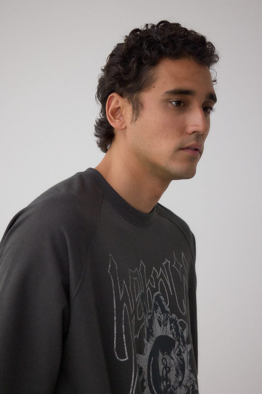 カットオフスウェットTEE L/BLK L
