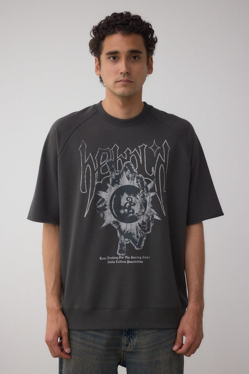 カットオフスウェットTEE L/BLK L