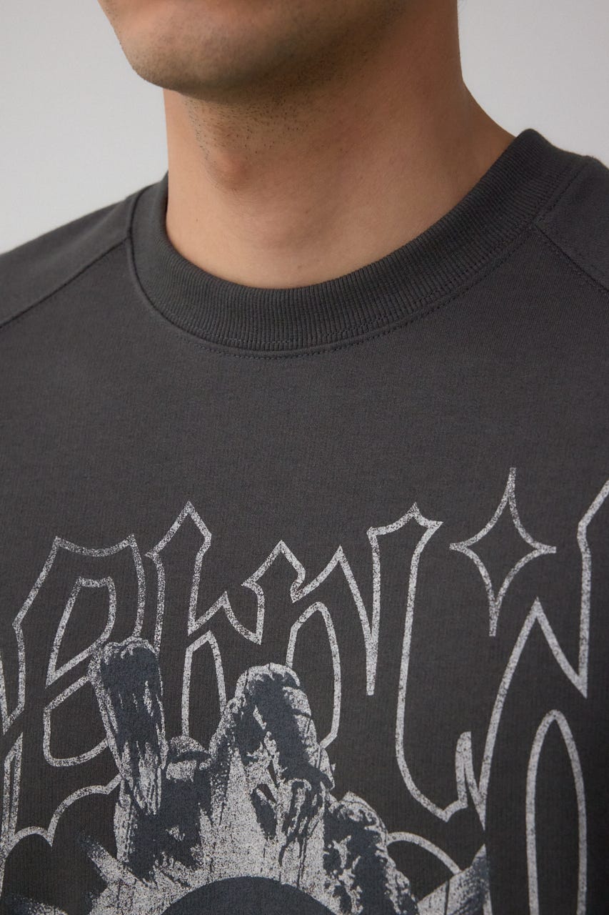 カットオフスウェットTEE L/BLK L