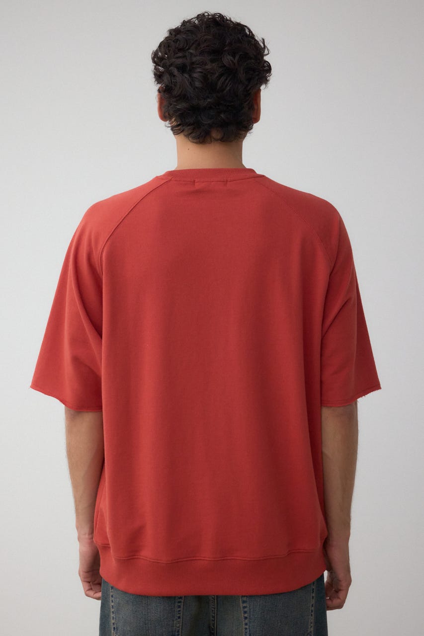 カットオフスウェットTEE L/RED M