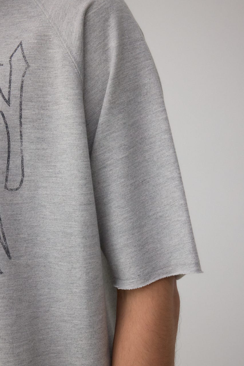 カットオフスウェットTEE T.GRY L