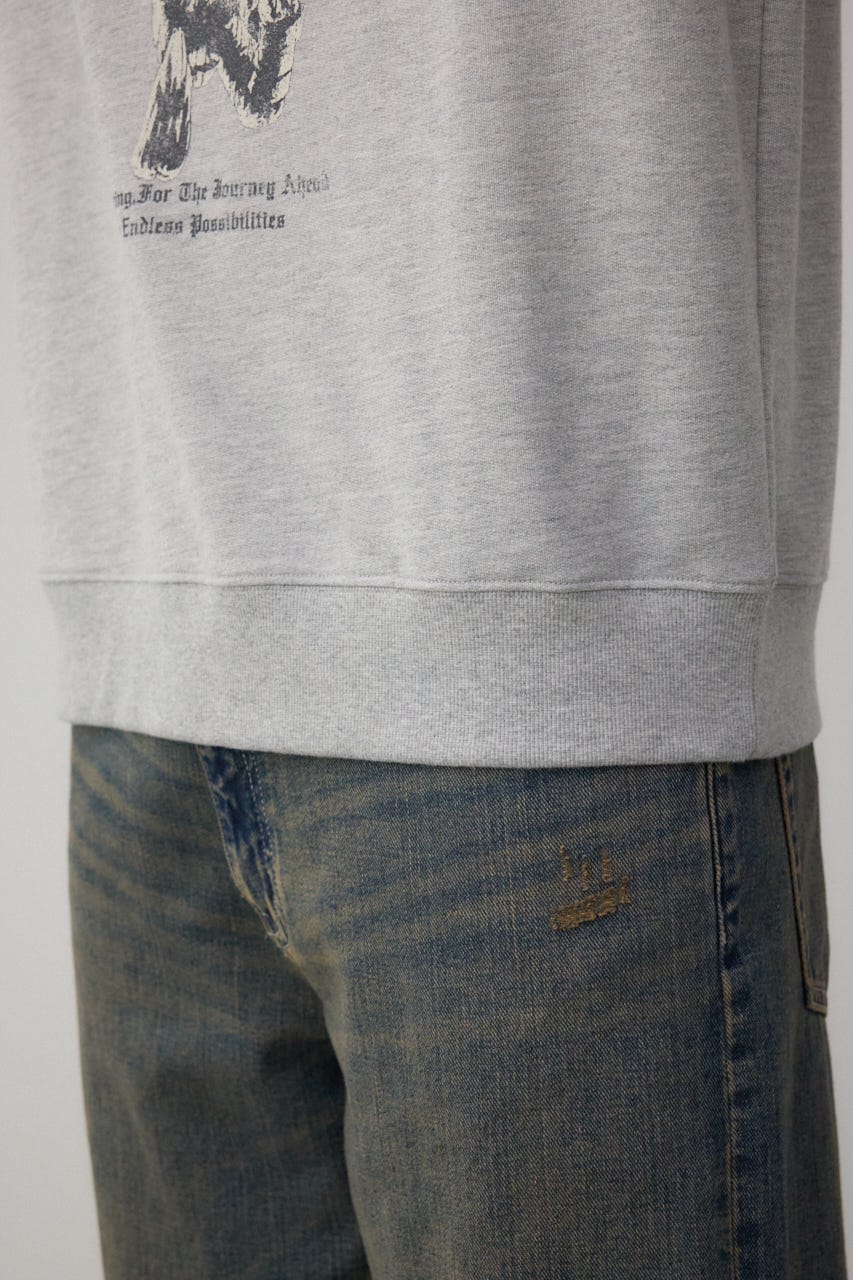 カットオフスウェットTEE T.GRY L