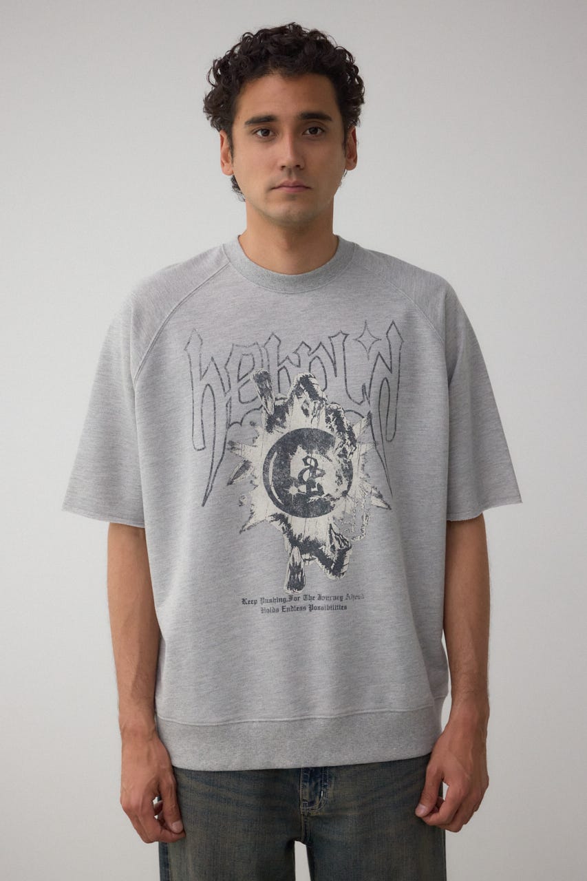 カットオフスウェットTEE T.GRY L