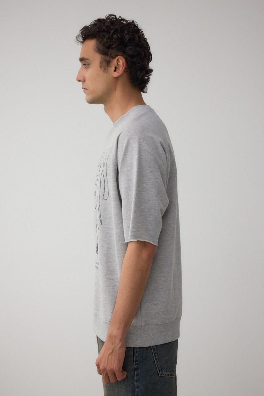 カットオフスウェットTEE T.GRY L