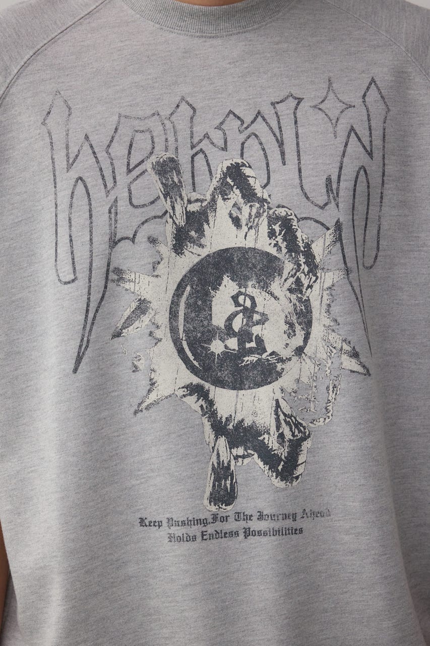カットオフスウェットTEE T.GRY L