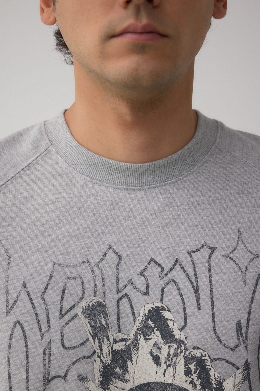 カットオフスウェットTEE T.GRY L