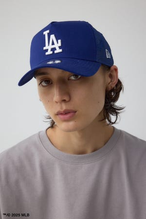 b.Eautiful キャップ メッシュキャップ ブルー AZUL BY MOUSSY | 【NEWERA×MLB×AZUL】 LAメッシュキャップ (帽子