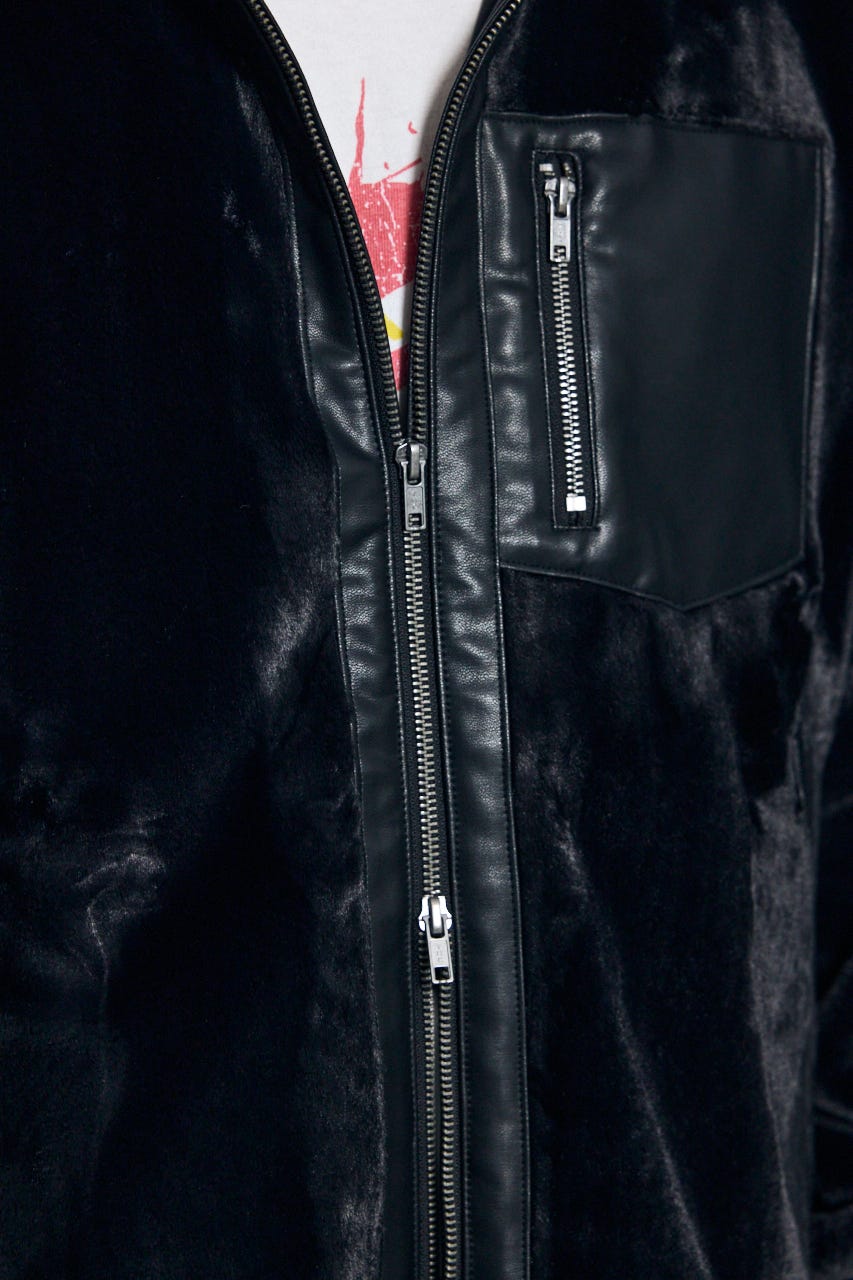 【AW先行アイテム】ファースタンドブルゾン BLK L