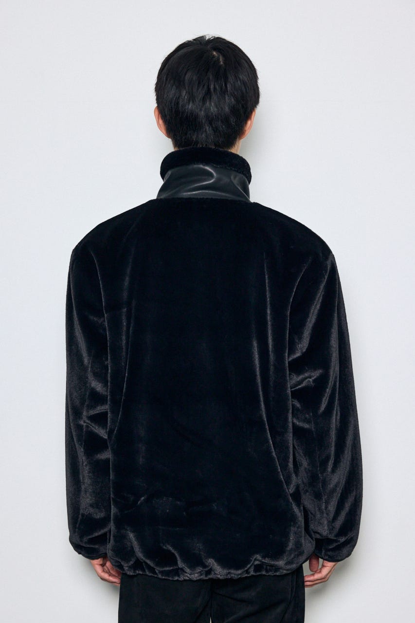 【AW先行アイテム】ファースタンドブルゾン BLK L