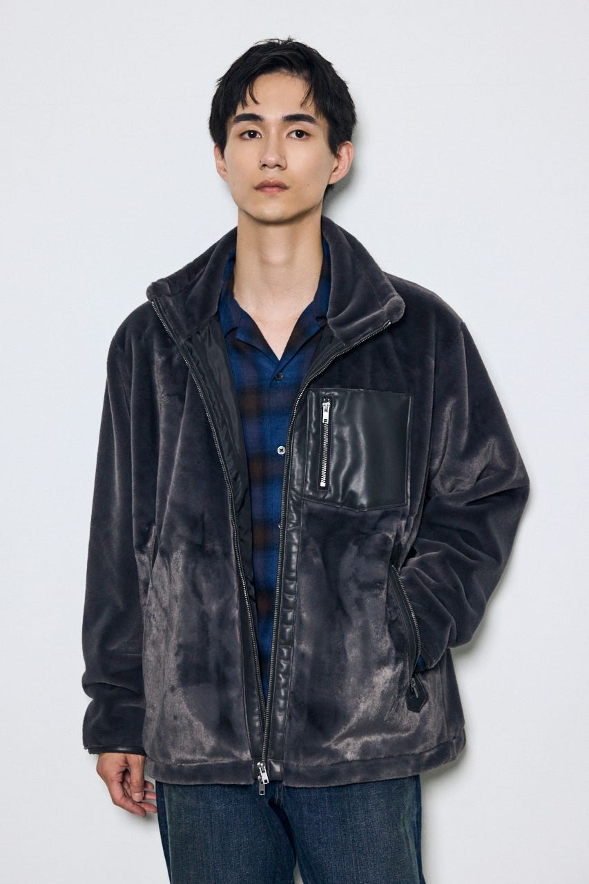 【AW先行アイテム】ファースタンドブルゾン C.GRY L