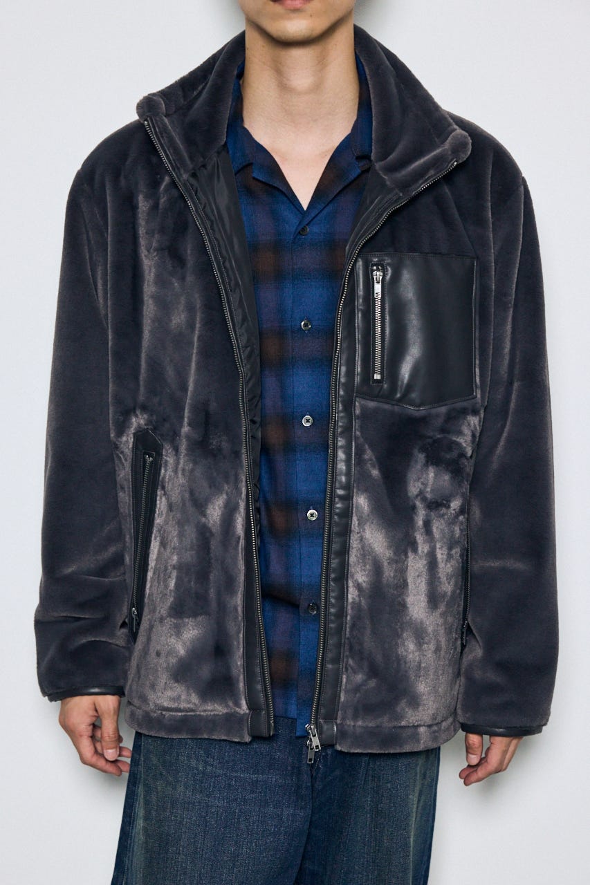 【AW先行アイテム】ファースタンドブルゾン C.GRY L
