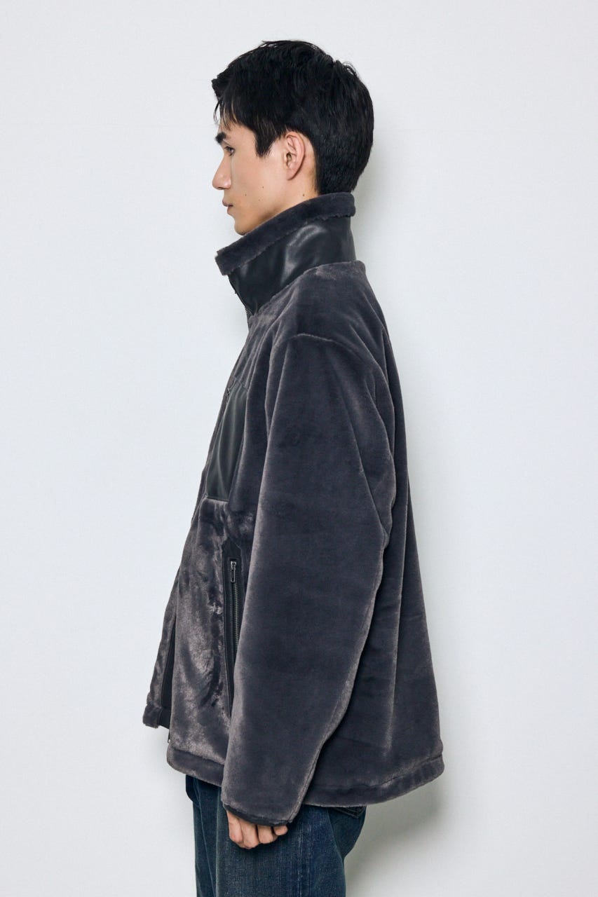 【AW先行アイテム】ファースタンドブルゾン C.GRY L