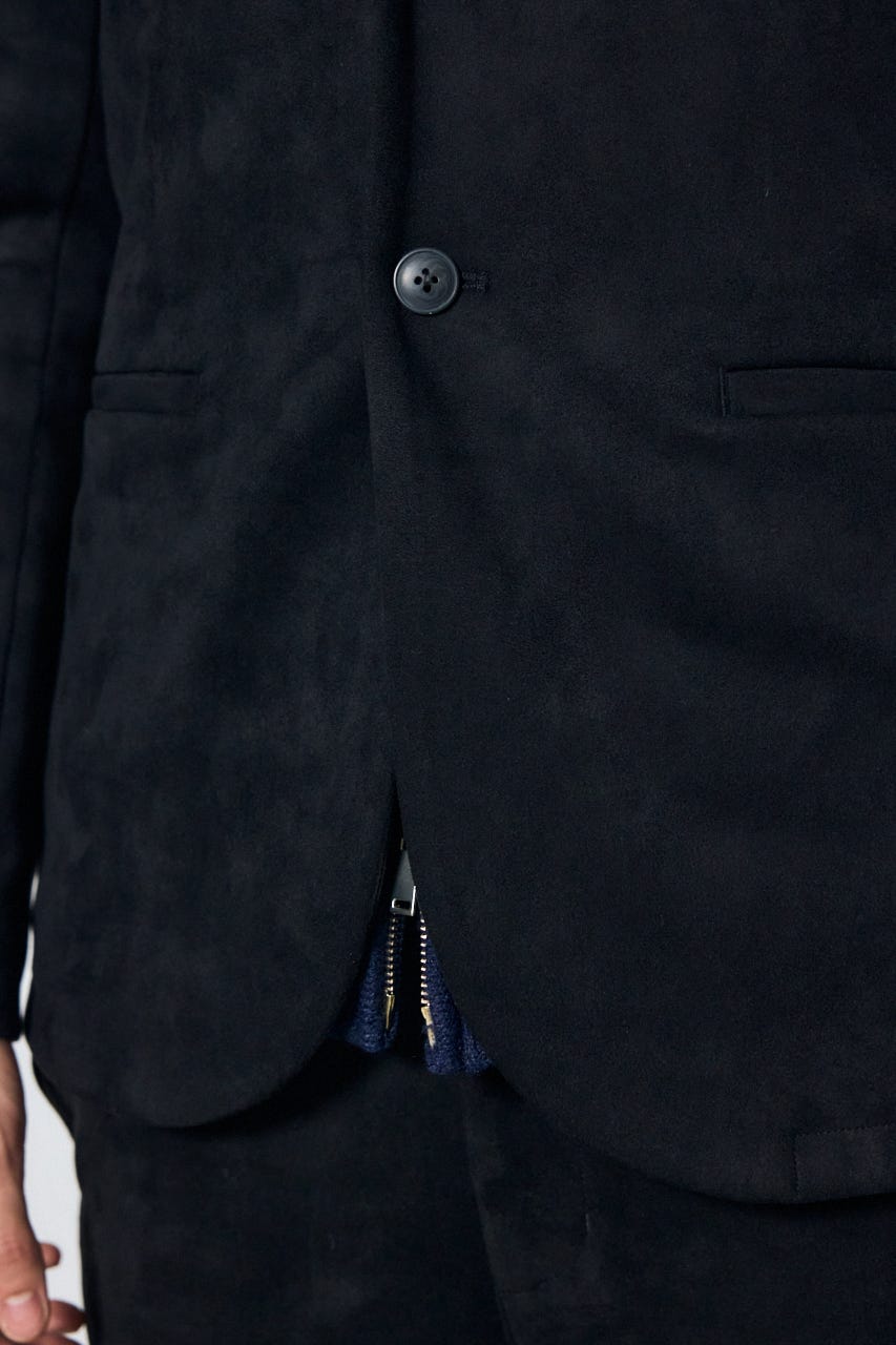 【AW先行アイテム】フェイクスエードジャケット BLK M