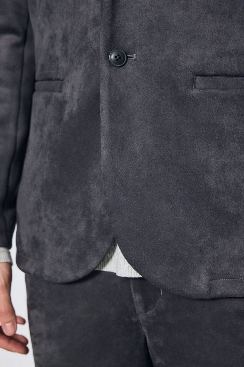 【AW先行アイテム】フェイクスエードジャケット GRY M