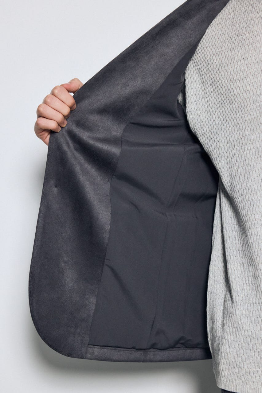 【AW先行アイテム】フェイクスエードジャケット GRY M