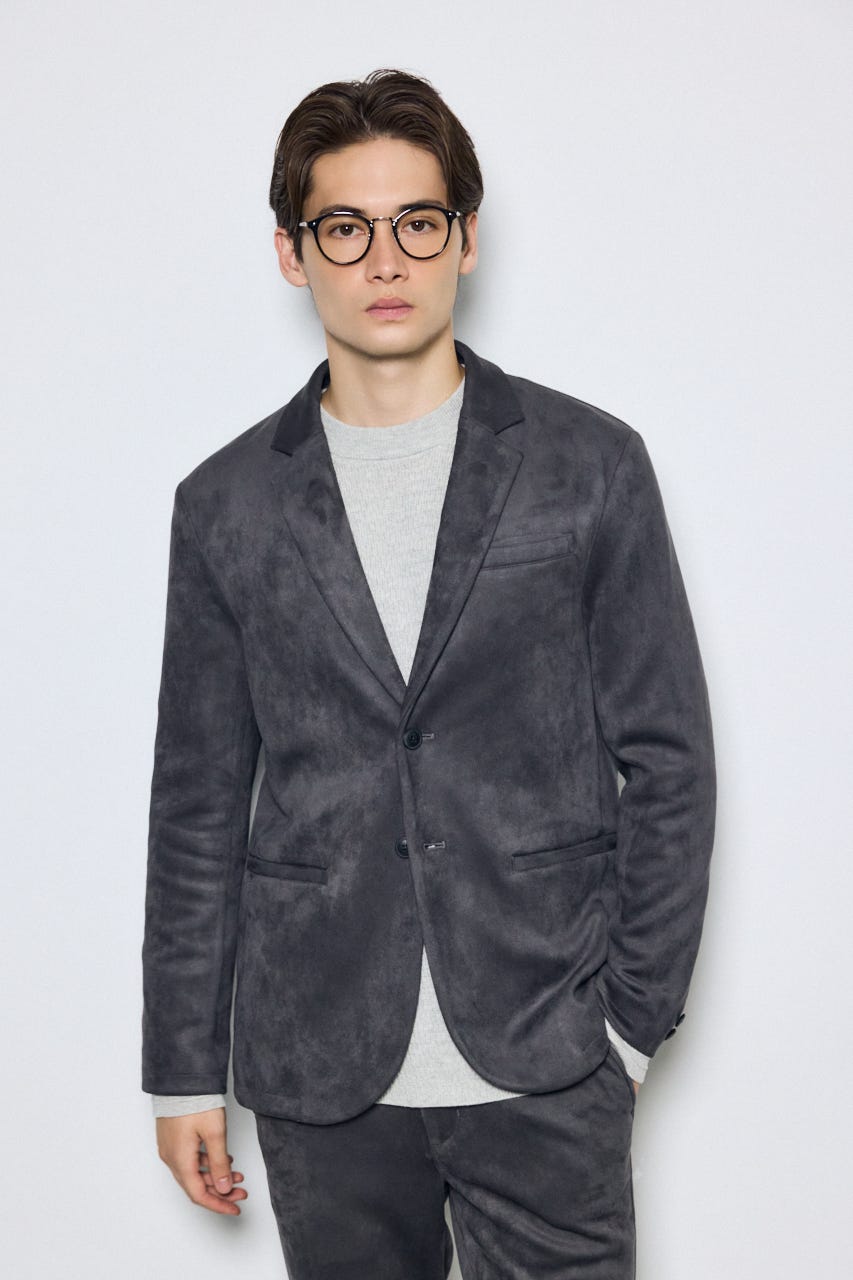 【AW先行アイテム】フェイクスエードジャケット GRY M