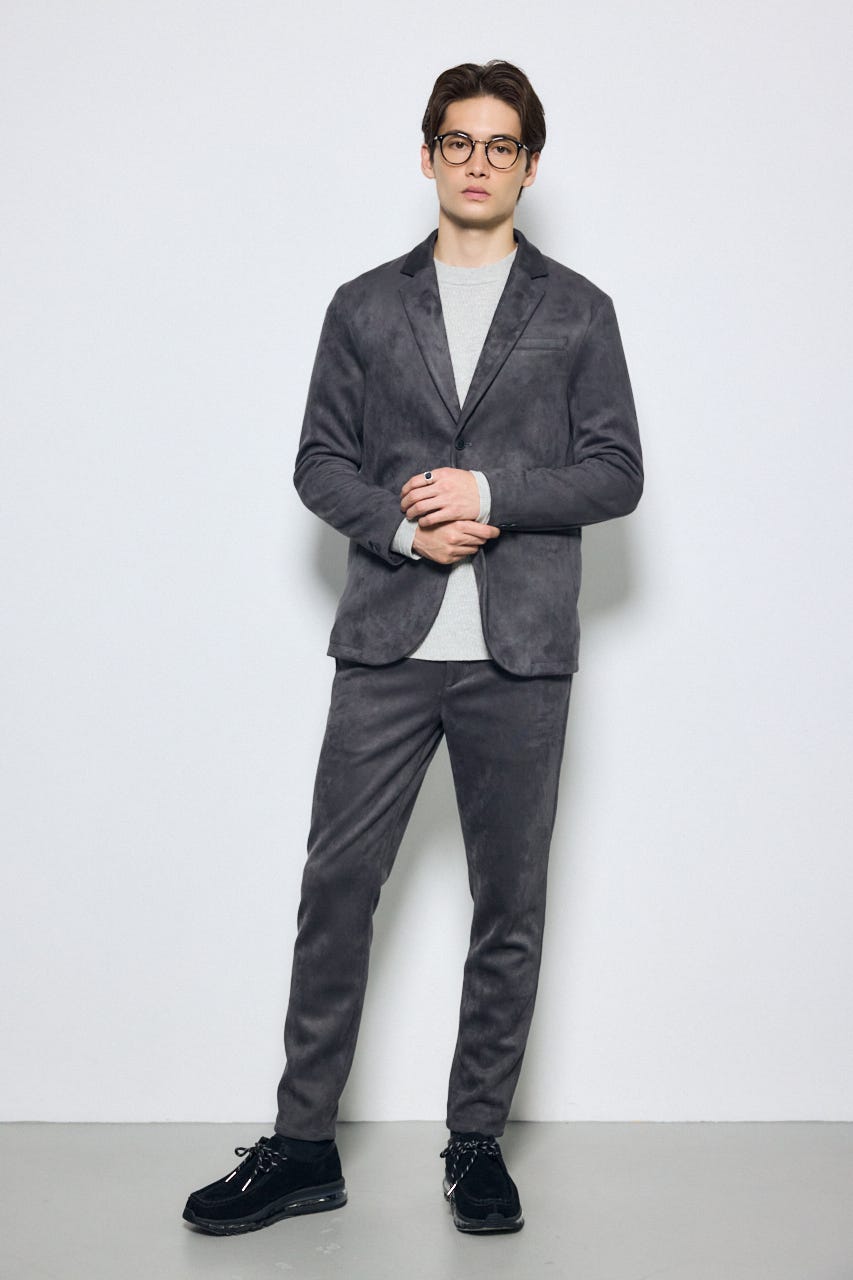 【AW先行アイテム】フェイクスエードジャケット GRY M