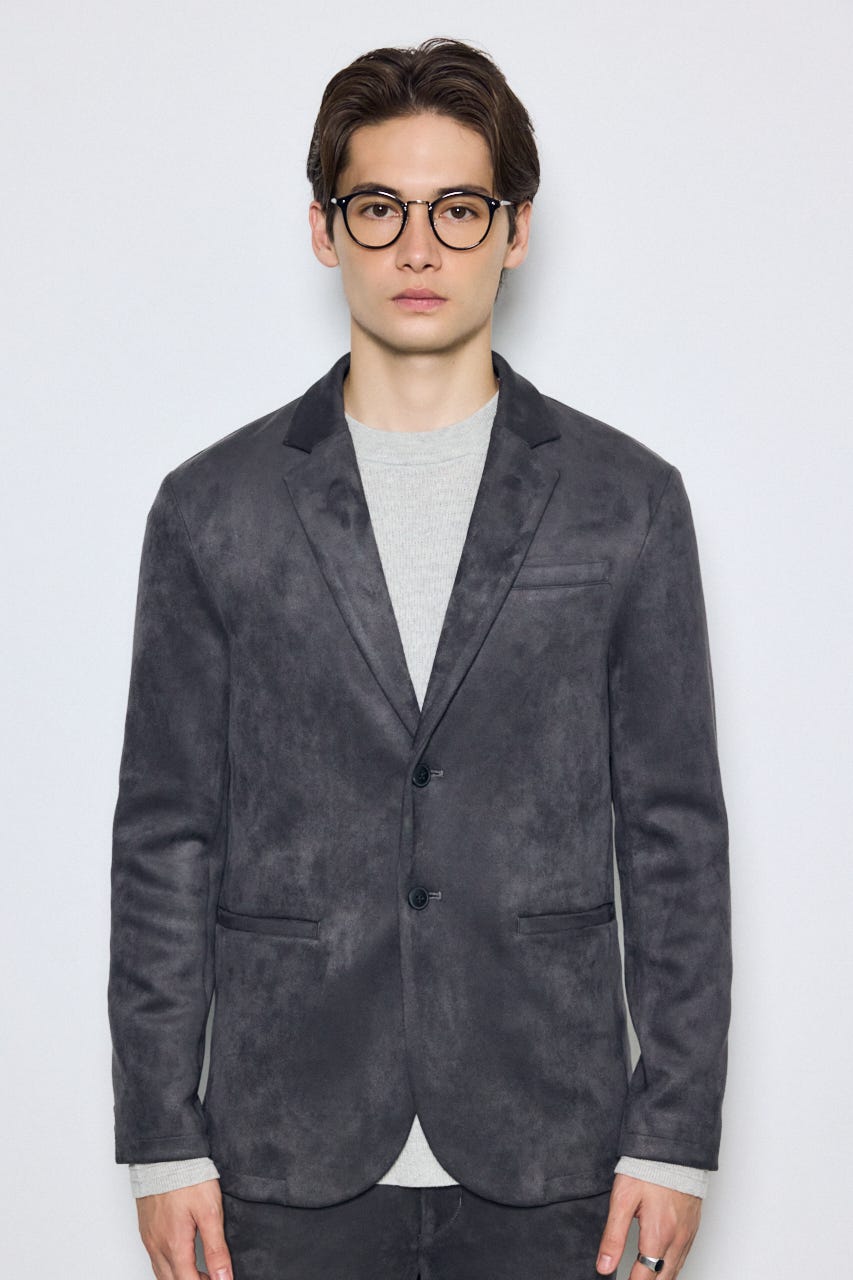 【AW先行アイテム】フェイクスエードジャケット GRY M